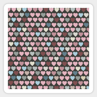 Valentines Hearts- Gray Background Sticker